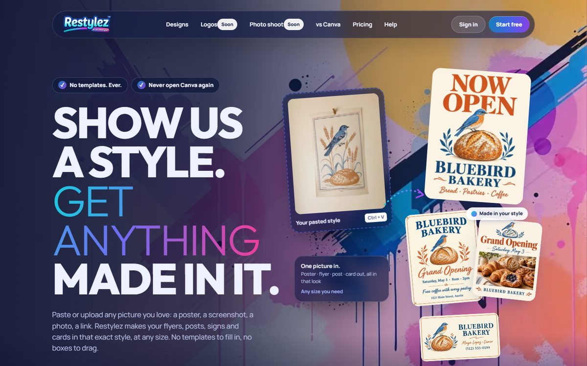The Restylez homepage